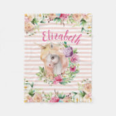 Blumenhorn-Girl-Blanket Fleecedecke (Vorderseite)