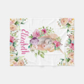 Blumenhorn-Girl-Blanket Fleecedecke (Vorderseite (Horizontal))