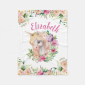 Blumenhorn-Girl-Blanket Fleecedecke (Vorderseite)