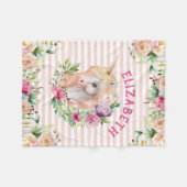 Blumenhorn-Girl-Blanket Fleecedecke (Vorderseite (Horizontal))