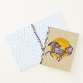 Blumenhorn-Silhouette_Lila-Notebook Notizblock (Innenseite)