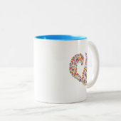 Blumenhörnchen Zweifarbige Tasse (VorderseiteRechts)