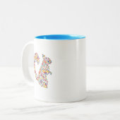 Blumenhörnchen Zweifarbige Tasse (Vorderseite Links)