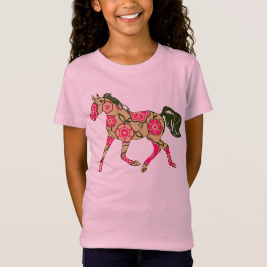 Blumenhorse Girls Baby Doll (Angepasst) T-Shirt (Vorderseite)