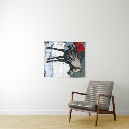 Blumenhorse Wandteppich (Beispiel (Horizontal))