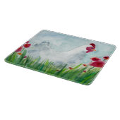 Blumenhuhn Schneidebrett (Ecke)