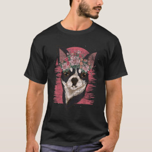 Blumenhund   Tier   Tierbesitzer Blumen Chihuahua T-Shirt