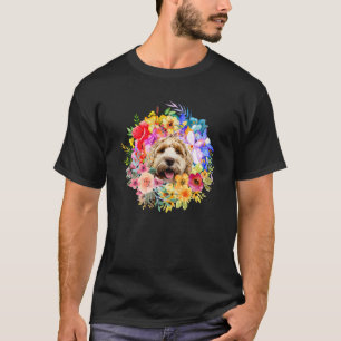 Blumenhund und Blumenfrühling und Bauernhof Welpe  T-Shirt
