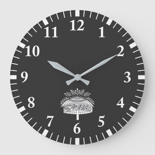 Blumenhut Große Wanduhr (Vorderseite)