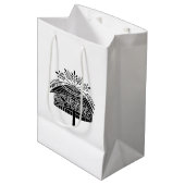 Blumenhut Mittlere Geschenktüte (Vorderseite Schrägansicht)
