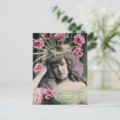 Blumenhut Postkarte (Stehend Vorderseite)