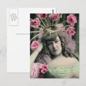 Blumenhut Postkarte (Vorne/Hinten)