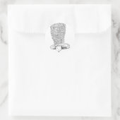 Blumenhut Runder Aufkleber (Tasche)