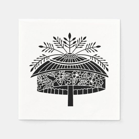 Blumenhut Serviette (Vorderseite)