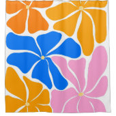 Blumenillustration Duschvorhang (Vorderseite)