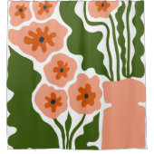 Blumenillustration Duschvorhang (Vorderseite)