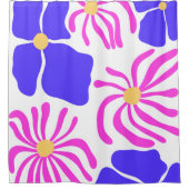 Blumenillustration Duschvorhang (Vorderseite)