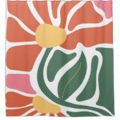 Blumenillustration Duschvorhang (Vorderseite)
