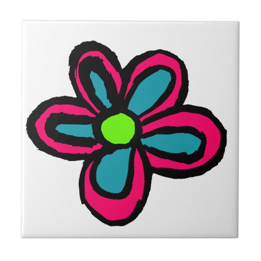 Blumenillustration Fliese (Vorderseite)