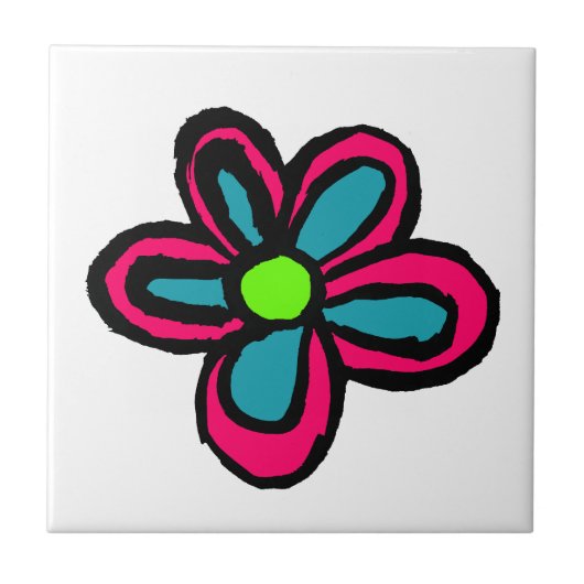 Blumenillustration Fliese (Vorderseite)