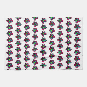 Blumenillustration Geschirrtuch