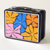 Blumenillustration Metall Brotdose (Rückseite)