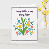 Blumenillustration Mutter Karte (Gelbe Blume)