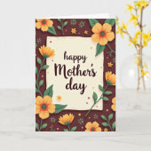 Blumenillustration Mutterkarte Karte (Gelbe Blume)