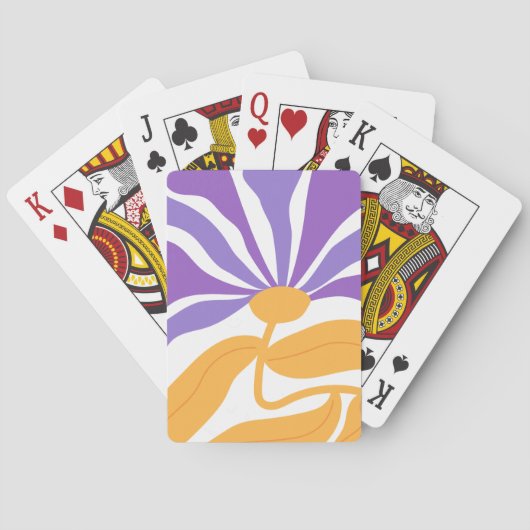 Blumenillustrationskunstwerk Spielkarten (Rückseite)