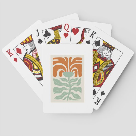 Blumenillustrationskunstwerk Spielkarten (Rückseite)