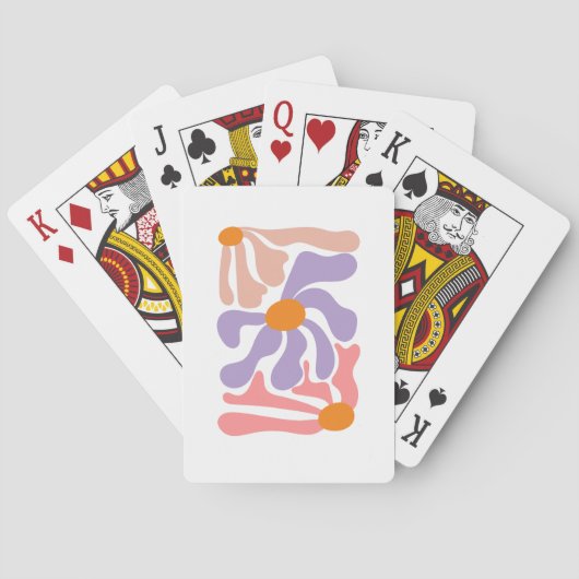 Blumenillustrationskunstwerk Spielkarten (Rückseite)