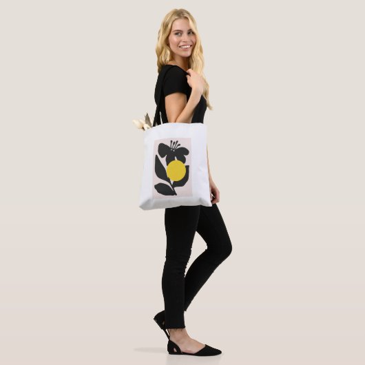 Blumenillustrationskunstwerk Tasche (Am Model)