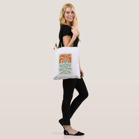 Blumenillustrationskunstwerk Tasche (Am Model)