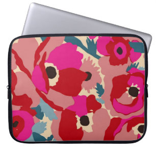 Blumenillustrationsmuster. Florales botanisches Mo Laptopschutzhülle