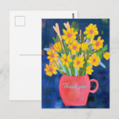 Blumenimpression Danke Postkarte (Vorne/Hinten)