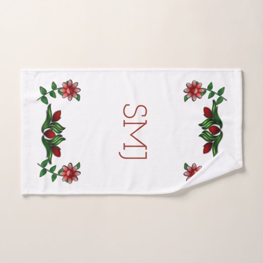 Blumenimpressionen Art Deco Badhandtuch Set (Handtuch)