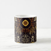Blumeninder: farbenfroh gestreift Nahtlos. Kaffeetasse (Mittel)