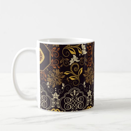 Blumeninder: farbenfroh gestreift Nahtlos. Kaffeetasse (Links)