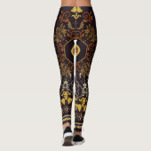 Blumeninder: farbenfroh gestreift Nahtlos. Leggings (Rückseite)