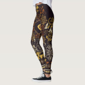 Blumeninder: farbenfroh gestreift Nahtlos. Leggings (Links)