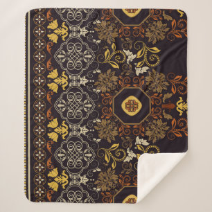 Blumeninder: farbenfroh gestreift Nahtlos. Sherpadecke