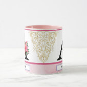 Blumeninitialen-Tasse – Buchstabe A Monogramm | Pe Tasse (Zentrum)