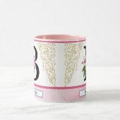 Blumeninitialen-Tasse – Buchstabe B Monogramm | Pe Tasse (Zentrum)