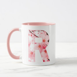 Blumeninitialen-Tasse | Personalisierter Name & Ei Tasse