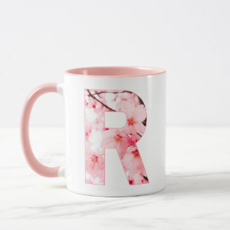 Blumeninitialen-Tasse | Personalisierter Name & Ei Tasse