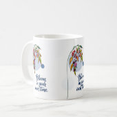 Blumeninspiration mit Beeren Kaffeetasse (Vorderseite Links)