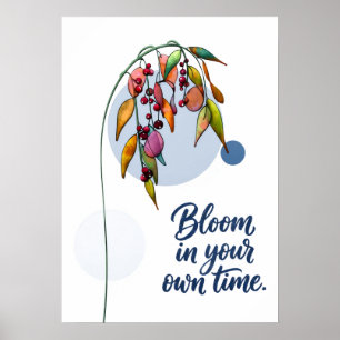 Blumeninspiration mit Beeren Poster