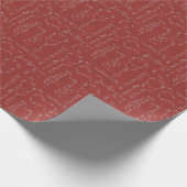 Blumeninstrumente in Rot Geschenkpapier (Ecke)