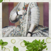 Blumenintrikum Rosa-Peony-Maske Geschirrtuch (Gefaltet)