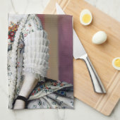 Blumenintrikum Rosa-Peony-Maske Geschirrtuch (Viertel Falte)